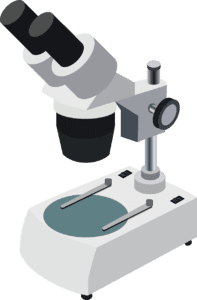 dibujo de microscopio binocular